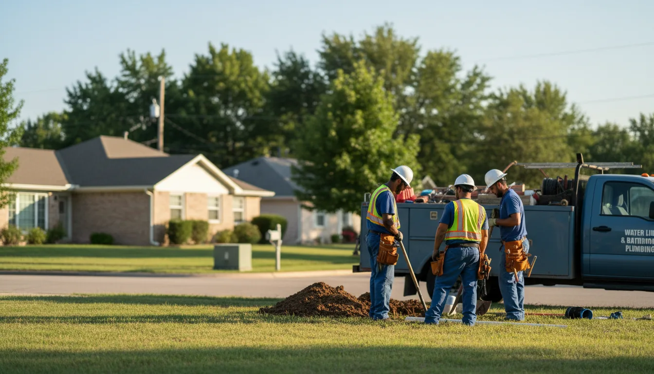 Residential water line and bathroom plumbing service in Mitchell, SD